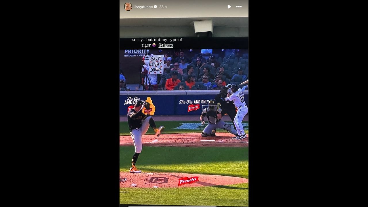 Screenshot of Olivia Dunne's Instagram story (Image from - Instagram.com/@livvydunne IG Stories)